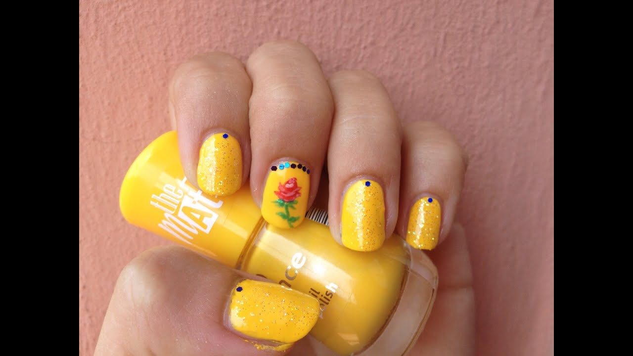 La Bella E Bestia Nail Art Beauty And The Beast Nails You La Bella E Bestia Nail Art Beauty And The Beast Nails