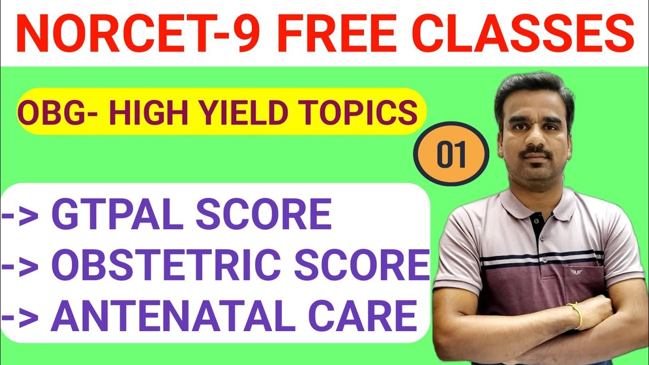 NORCET-9 Preparation| FREE Classes| OBG Part-01