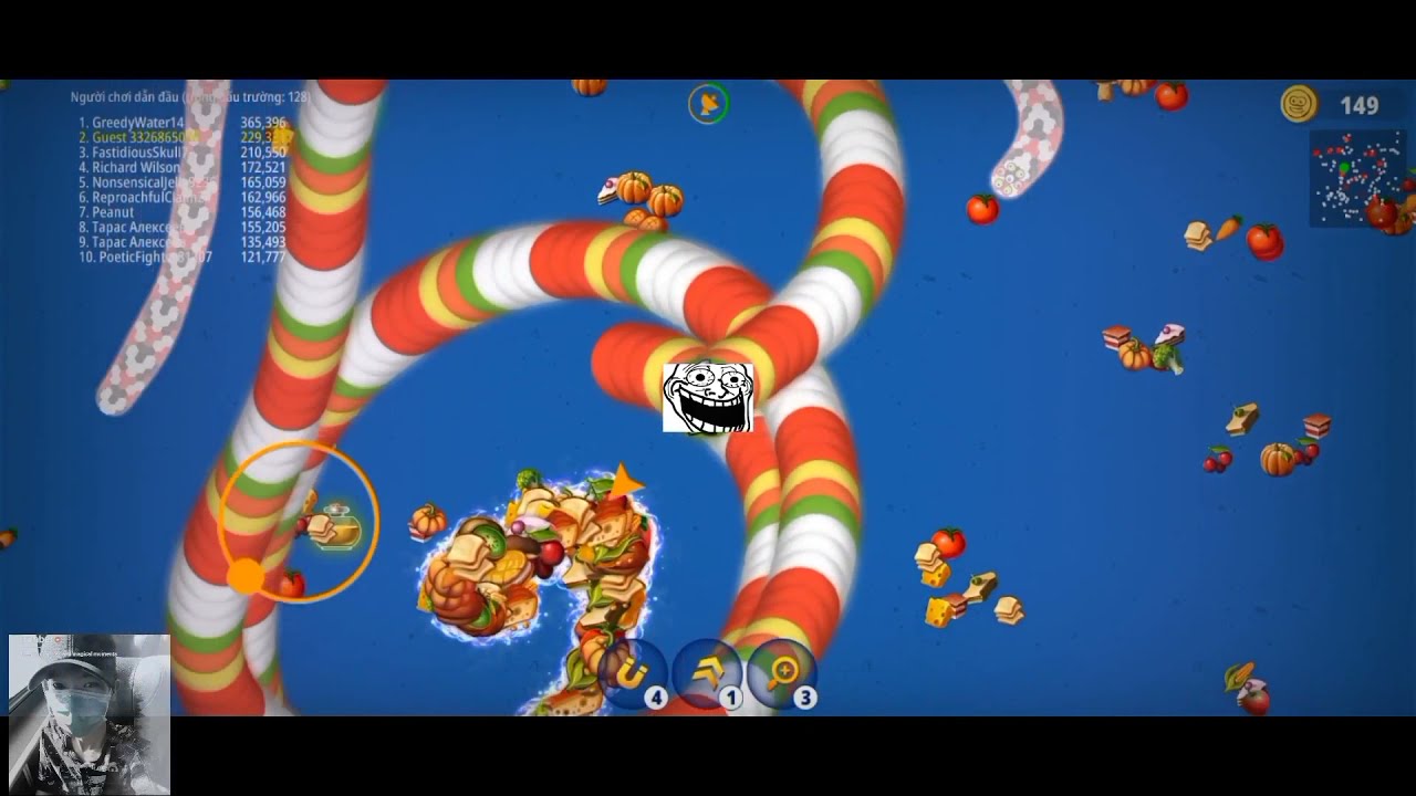 Game Con Rắn WormsZone Vùng Giun Đất.io l H2 Game #5