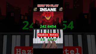 Insane - A Hazbin Hotel Song Easy Piano Tutorial (Part 1) #shorts #pianotutorial #insane