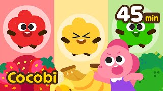 Toot Toot! Rainbow Fruit Farts Song🍓😜and More! Fun Color Songs Compilation | Cocobi