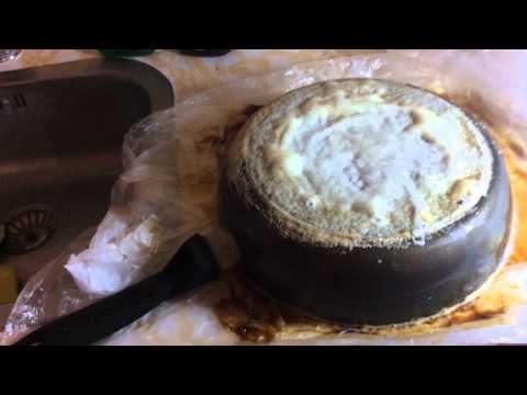 Удаляем нагоревший жир Шуманитом