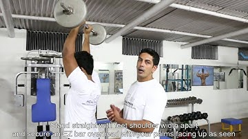 Triceps: Standing EZ Bar Tricep Extensions, Tutorials by Rao