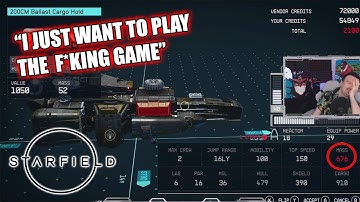 50 Year Old Streamer Rages at Starfield Spaceship Builder for an Hour and Lashes Out at Devs