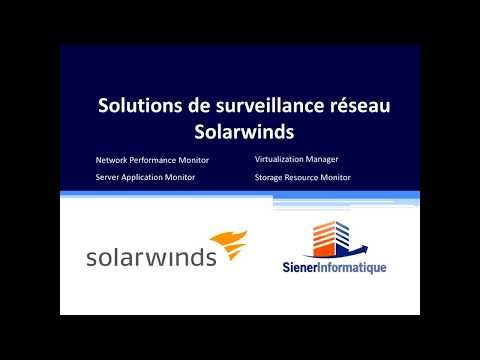 Webinaire - Solarwinds, surveillance de serveur et d&rsquo;application