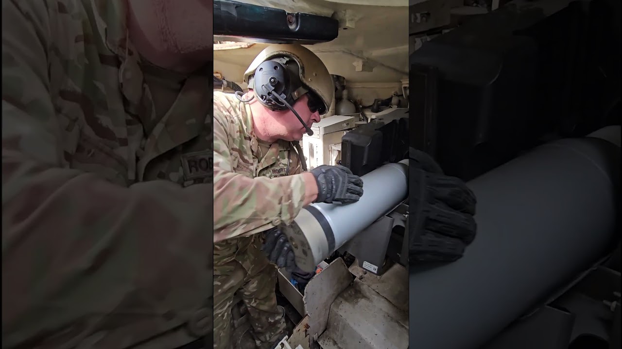 POV Video of M1 Abrams Tank Firing #shorts #military #tank (video)