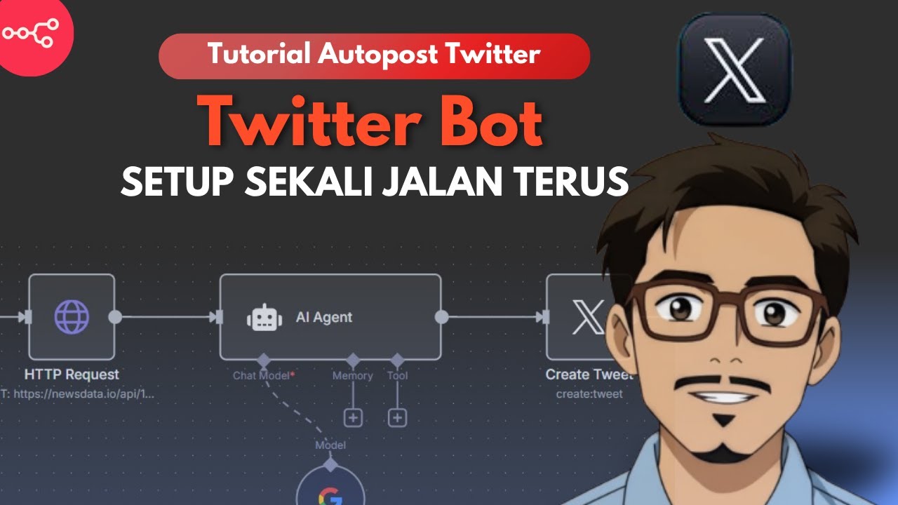 Setup Sistem Auto Posting Twitter Guna n8n (Tanpa Bayar Software) - YouTube