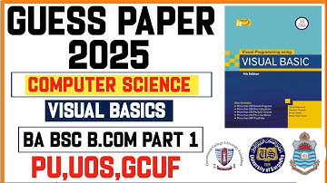 Visual Basics Important topics/programes || BA/BSc ADP part 1 (3rd year) 2025 || PU/UOS/GCUF