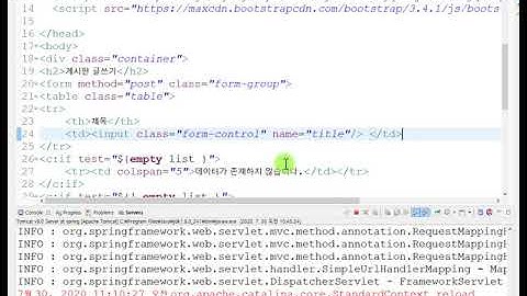Webjjang Spring 01-03 무조건 게시판II - 게시판 리스트 / 페이지네이션 처리와 글쓰기(웹짱과 함께하는 스프링)