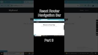 React Router Navigation Bar part 3 #react #reactrouter #reactdeveloper #navbar #coding #tutorial