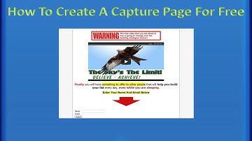 How To Create A Capture Page For Free - Video 2 Of 5