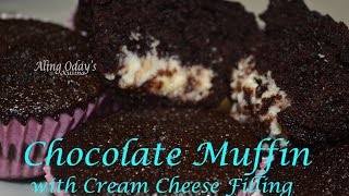 Moist chocolate cupcake with cream cheese filling. for ingredients and
exact measurements, visit:
http://alingodays.co.uk/others/cakes/chocolate-muffin-with-...