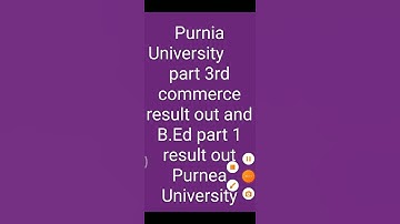 #purnea University commerce result out B.Ed part 1 result out Purnea University #pu #shorts #viral N
