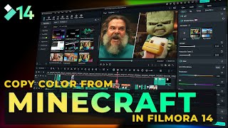 Цветокоррекция как в фильме по Minecraft в Filmora | Урок по AI-палитре цветов screenshot 2