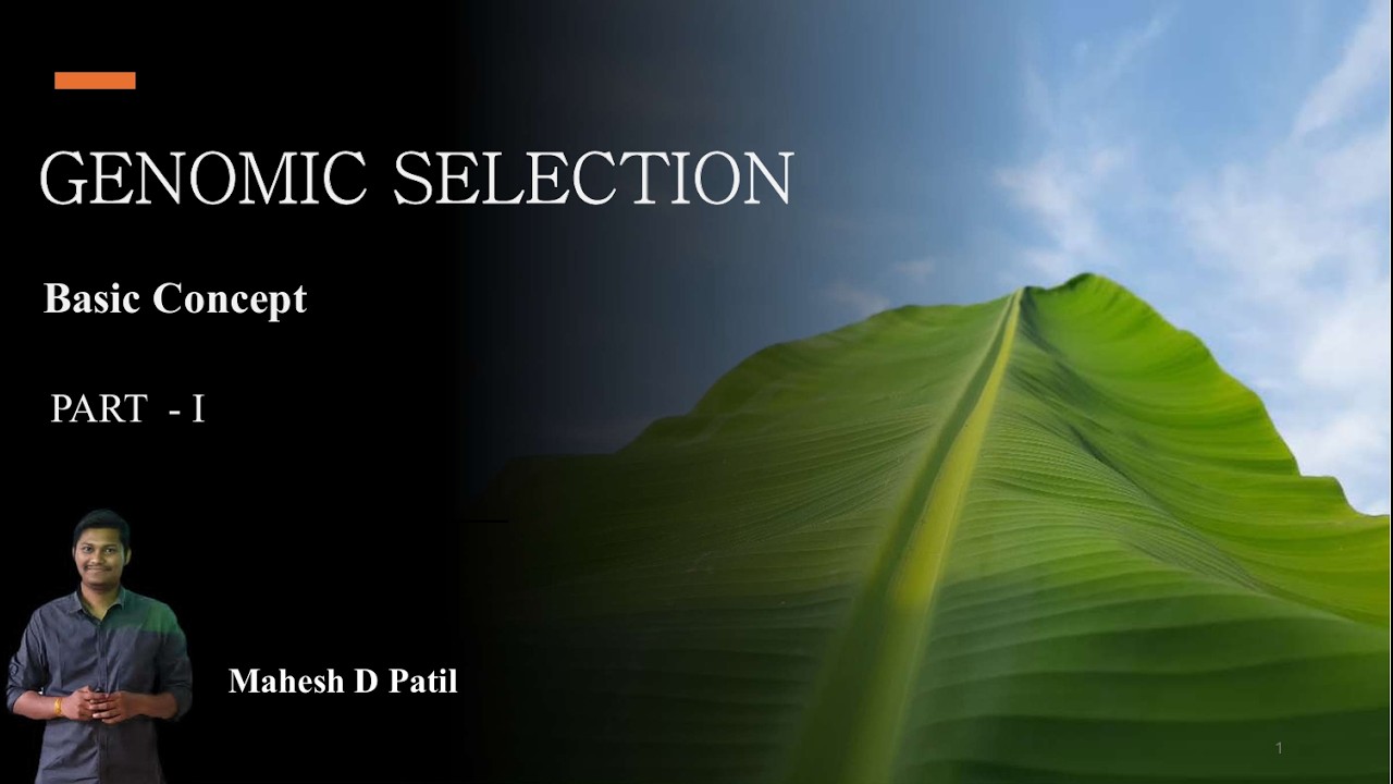 GENOMIC SELECTION BASIC CONCEPT | PART 1 | By Mahesh Patil - YouTube