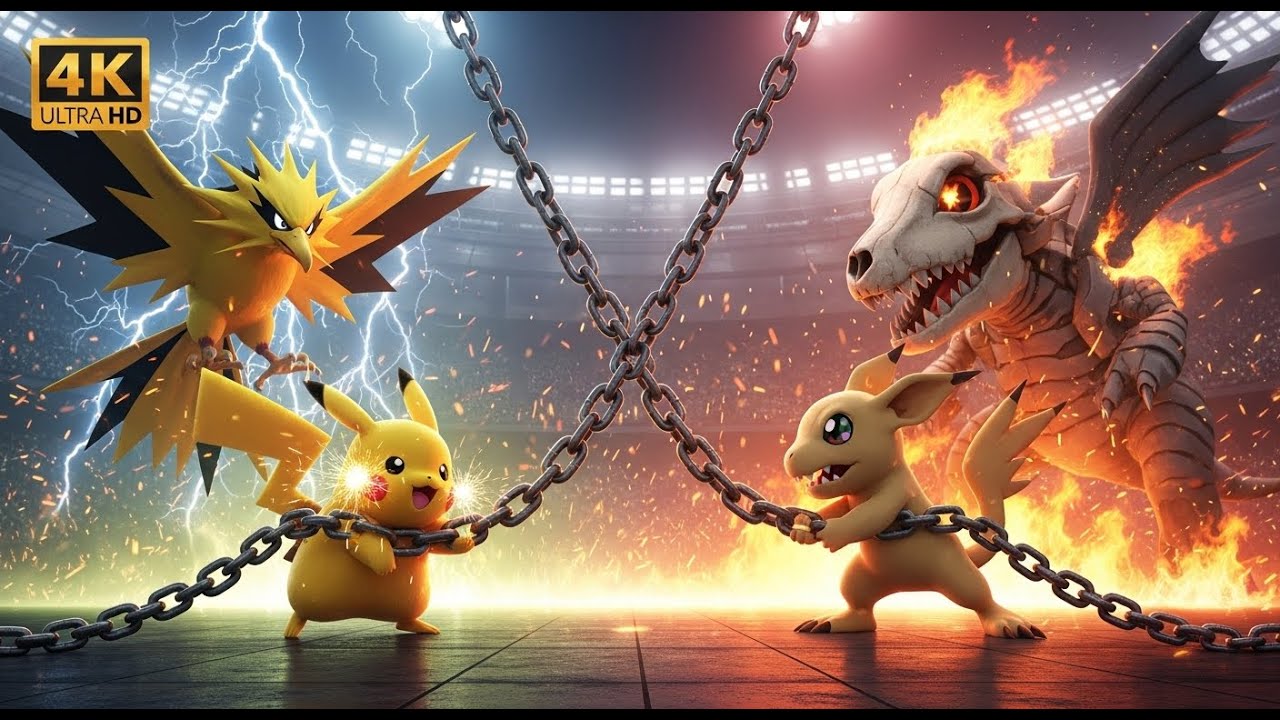 PIKACHU vs AGUMON: Pokemon Unlocks Gigantamax! ⚔ The Monster War