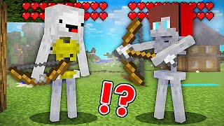 JJ and Mikey Became SKELETON in Minecraft - Maizen Nico Cash Smirky Cloudy