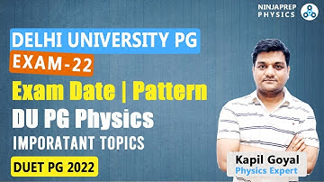 DUET PG 2022 update| Du msc physics preparation tips | Delhi university pg entrance dates| Kapil sir