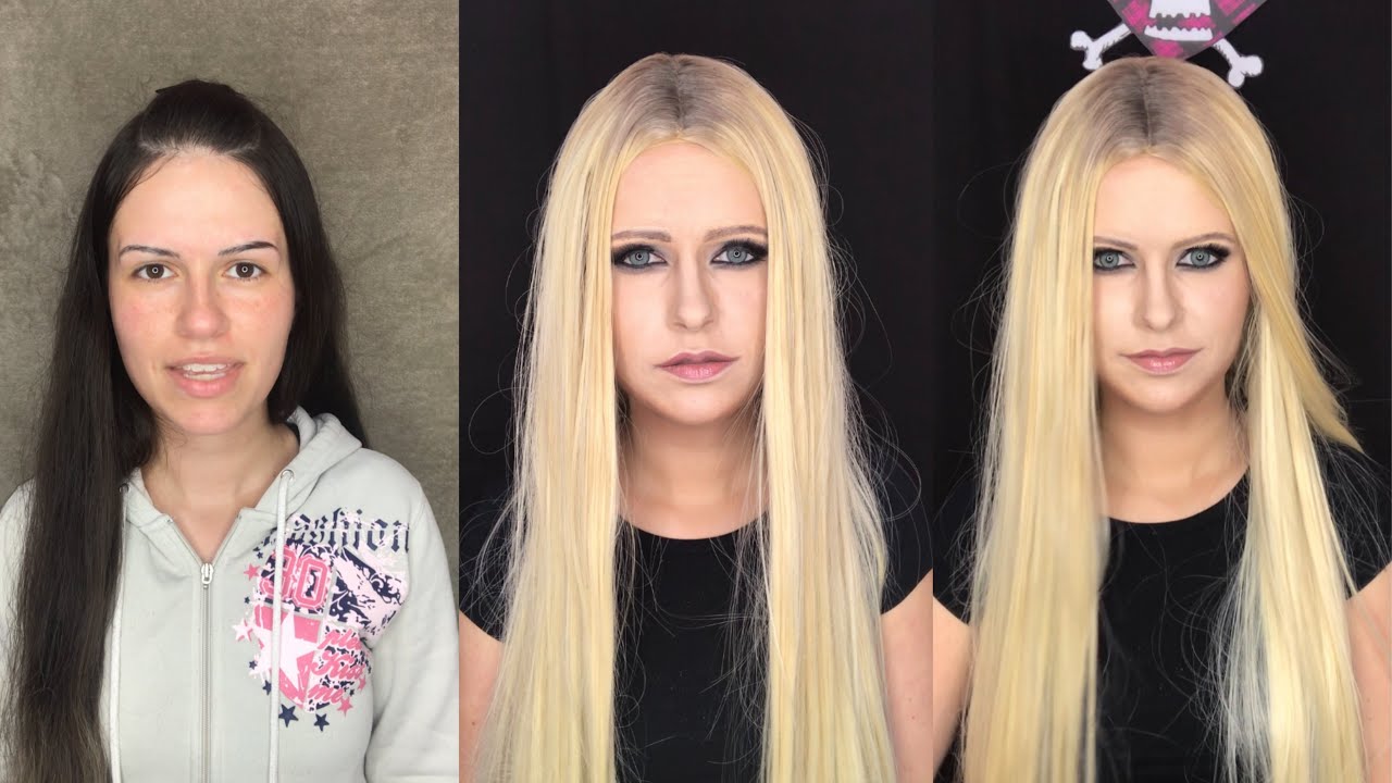 Avril Lavigne makeup transformation