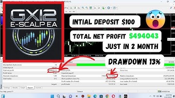 $100 to $494043 profit in 2 month | GX12 E Scalp EA Category : MT4 EA (Build +1431)