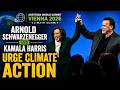 'Working together': Arnold and Kamala urge climate action at Vienna conference | India Abroad®