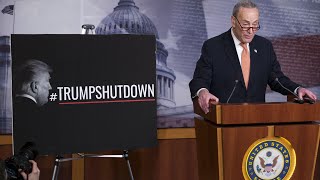 'In a few hours the government will reopen,' says Chuck Schumer in Senate speech