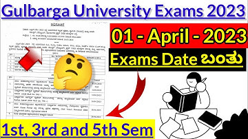 #1 April 2022 Gulbarga University CBCS Regular Exam Date Timetable Hall ticket Fees internal marks
