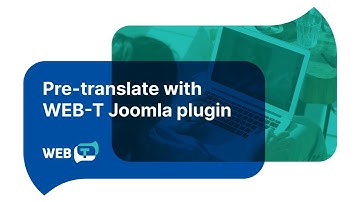Pre-translate with WEB-T Joomla plugin