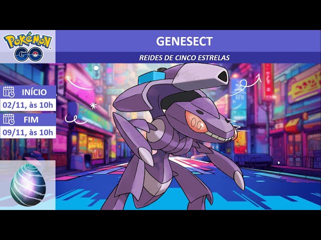 Pokémon GO: Genesect retorna ao jogo em Reides 5 Estrelas