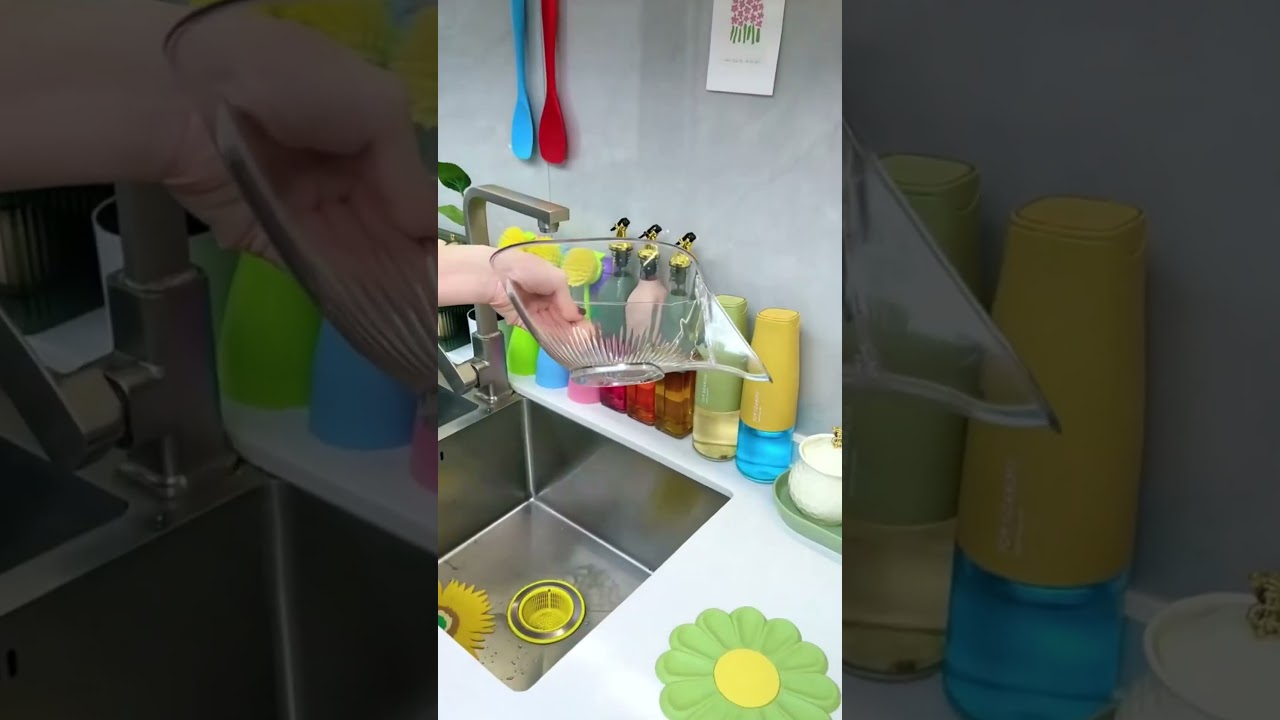 Multi-functional Drain Basket - 2024 Fruit Cleaning Bowl with Strainer Container, Kitche... 👍🫰✨️