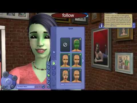 The Sims 2 CAS Создание персонажа пришелец НЛО