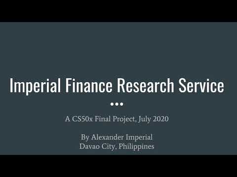 Finance Research Web App - a CS50x Final Project