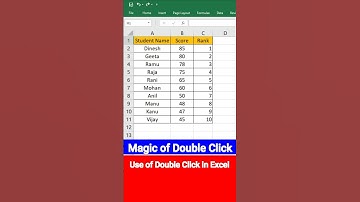 🧙‍♂️ Magic of Double Click in Excel | Excel Unknown Tips and Tricks | #exceleducation #excel #shorts