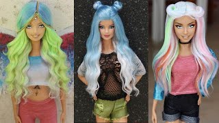 Doll Makeover Transformation 😱 Barbie Hairstyles and Dress 👸 Barbie Tutorial