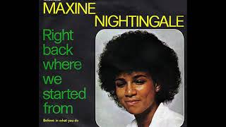 Maxine Nightingale ~ Right Back Where We Started From 1976 Disco Purrfection Version Resimi