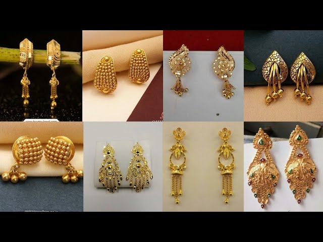 Fancy Ladies 18Ct Gold Earrings at Rs 25600/pair in Patna | ID: 22736996748