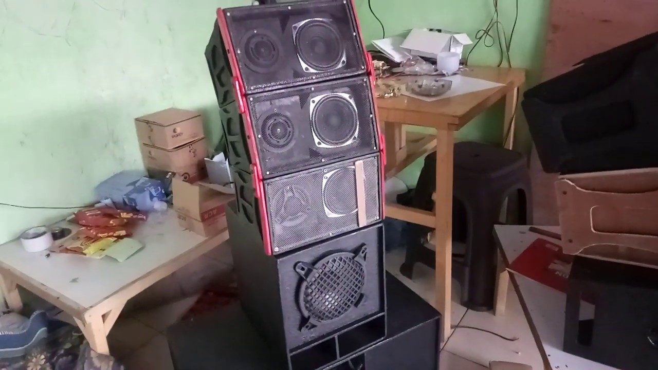 Review miniatur  Sound  System  line array CFC Audio  YouTube