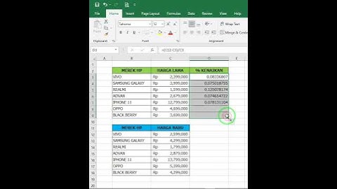 Cara Mengetahui Persentase Kenaikan Harga di Excel #shorts #exceltutorial #exceltips