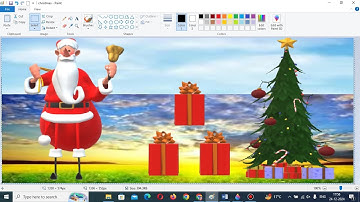How to draw Christmas Tree in computer using Ms Paint | Xmas Tree Drawing. #christmasdrawing