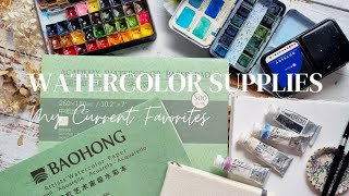 My Current Go-To Watercolor Art Supplies