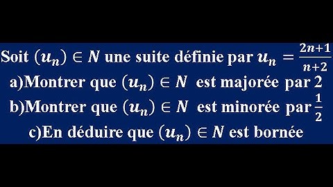 Suite bornée , minorée et majorée