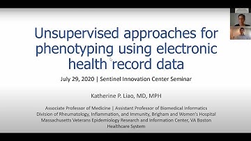 Unsupervised Approaches for Phenotyping Using EHR Data | Katherine Liao, MD, MPH | July 29, 2020