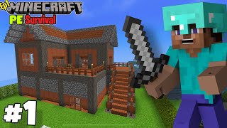 Minecraft PE Survival Series Ep 1 in Hindi | My First Video