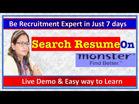 How to Search Resume on Monster.com | Monster Power Resume Search | Mpower Resume Search on Monster