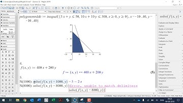 LP algoritmen maksimering i Maple