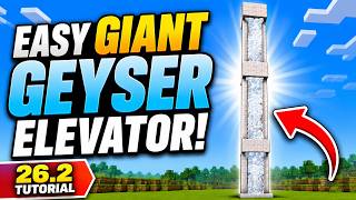 Easy Giant Geyser Elevator in Minecraft 26.2 – Tutorial