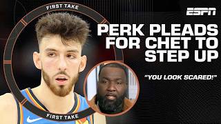 Famous Kendrick Perkins calls for Chet Holmgren to 'MAN UP’ in series vs. the Spurs 🗣️ | First Take Profile