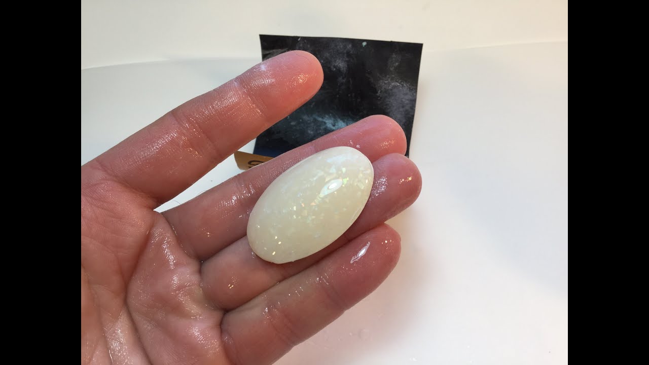 HOLLOW OPAL POLYMER CLAY CABOCHONS - perfecting opal clay