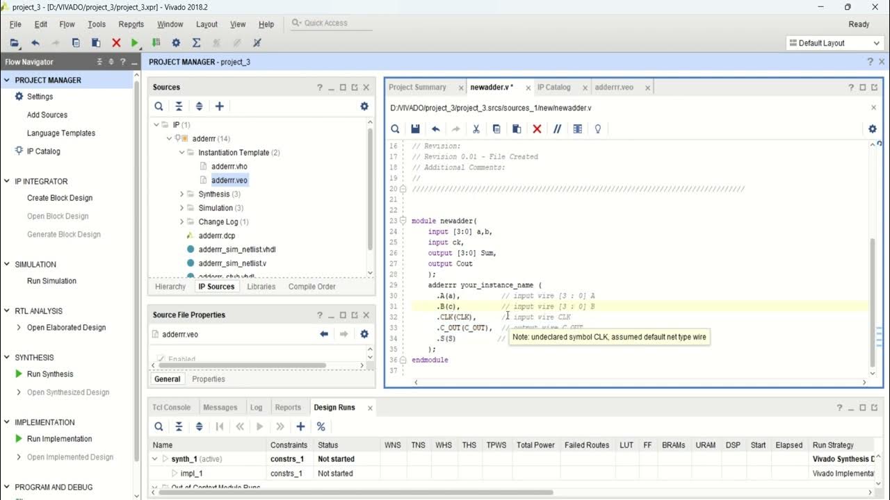 4-Bit Full Adder Design with IP Catalog in Xilinx Vivado. - YouTube