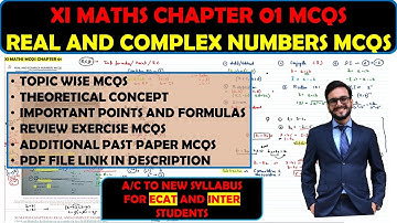 XI MATH CHAPTER 01 MCQS | REAL AND COMPLEX NUMBERS MCQS | XI NEW MATH BOOK | FOR INTER & APTITUDE
